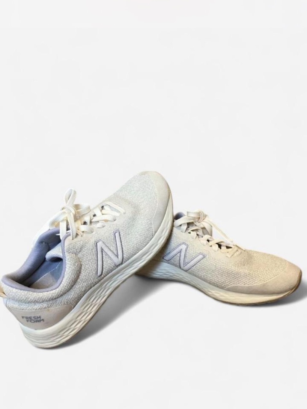 New Balance Women's Cream and Light Gray Running Shoes Size 8.5
